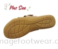 PlusSize Women Flat Slipper- PS-6231-8 APRICOT Colour Plus Size Shoes