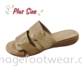 PlusSize Women Flat Slipper- PS-6231-8 APRICOT Colour Plus Size Shoes