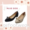 PlusSize Women 1 inch Heel Shoes- PS-221-2- GLITTER LIGHT GOLD Colour Plus Size Shoes