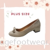 PlusSize Women 1 inch Heel Shoes- PS-221-2- GLITTER LIGHT GOLD Colour Plus Size Shoes