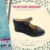 PlusSize Women 2.5 inch Wedges -PS-2023-4- BLACK Colour Plus Size Shoes