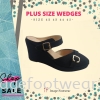 PlusSize Women 2.5 inch Wedges -PS-2023-8- BLACK Colour Plus Size Shoes