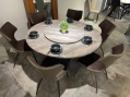 Marble Dining Table With 6 Arm Chairs (BR4+BTT2+A473+x1639)