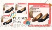 PlusSize Women 2 inch Wedges Shoes- PS-2218-26 PU/BLACK Colour Plus Size Shoes