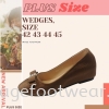 PlusSize Women 2 inch Wedges Shoes- PS-2218-21 BROWN Colour Plus Size Shoes