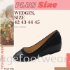 PlusSize Women 2 inch Wedges Shoes- PS-2218-26 PU/BLACK Colour Plus Size Shoes