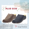 Plus Size Comfort Half-Slip-On Shoe -PS 818-3- COFFEE Colour Plus Size Shoes