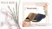 Plus Size Comfort Slipper -PS 818-56- KHAKI Colour Plus Size Shoes