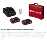 EINHELL CORDLESS 13MM IMPACT DRILL 18V C/W 2 X 2.0AH BATTERY AND CHARGER.