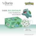 Durio 546K Pokmon 4 Ply Surgical Face Mask - Bulbasaur 