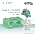 Durio 546A Pokmon 4 Ply Surgical Face Mask - Bulbasaur