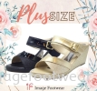 PlusSize Women 2.5 inch Wedges- PS-618-21 BLACK Colour Plus Size Shoes