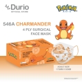 Durio 546A Pokmon 4 Ply Surgical Face Mask - Charmander