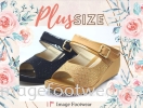 PlusSize Women 2.5 inch Wedges- PS-6188-6- TAN Colour Plus Size Shoes