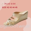 PlusSize Women 2.5 inch Wedges- PS-218-21 LIGHT GOLD Colour Plus Size Shoes