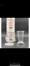 PP Cup Benxon With Flat Lid -100pcs/pkt  Cup / Lid / Straw - Paper / Plastic 