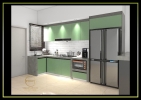 MENERONG INDAH KITCHEN CABINET -MELAMINE DOOR  KITCHEN CABINET 