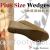 PlusSize Women 2.5 inch Wedges- PS-836-38 KHAKI Colour Plus Size Shoes