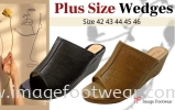 PlusSize Women 2.5 inch Wedges- PS-836-38 KHAKI Colour Plus Size Shoes