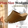 PlusSize Women 2.5 inch Wedges- PS-836-38 KHAKI Colour Plus Size Shoes