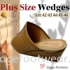 PlusSize Women 2.5 inch Wedges- PS-836-38 KHAKI Colour Plus Size Shoes