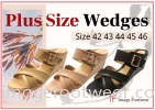 PlusSize Women 2.5 inch Wedges- PS-836-68 BLACK Colour Plus Size Shoes