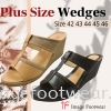 PlusSize Women 2.5 inch Wedges- PS-836-36 GOLD Colour Plus Size Shoes