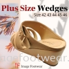 PlusSize Women 2.5 inch Wedges- PS-836-68 APRICOT Colour Plus Size Shoes