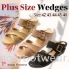 PlusSize Women 2.5 inch Wedges- PS-836-68 APRICOT Colour Plus Size Shoes