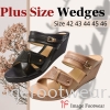PlusSize Women 2.5 inch Wedges- PS-836-37 BLACK Colour Plus Size Shoes