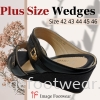 PlusSize Women 2.5 inch Wedges- PS-836-37 BLACK Colour Plus Size Shoes