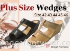 PlusSize Women 2.5 inch Wedges- PS-836-36 GOLD Colour Plus Size Shoes