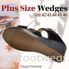 PlusSize Women 2.5 inch Wedges- PS-836-68 BLACK Colour Plus Size Shoes