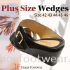 PlusSize Women 2.5 inch Wedges- PS-836-68 BLACK Colour Plus Size Shoes