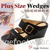 PlusSize Women 2.5 inch Wedges- PS-836-68 BLACK Colour Plus Size Shoes