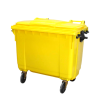 YKF Bio Hazard Yellow Bin 660L 4 Wheels Garbage Bin Garbage Bin