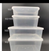 SQ1500 Square Disposable Plastic Food Container, 50 pcs +- Food Box / Lunch Box / Bento 