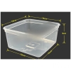 (975) MS SQ2000 2000ml Square Container with Lid [ 10sets ] Plastic Disposable Food Box SQ 2000 ml - Bekas Petak Plastik Food Box / Lunch Box / Bento 