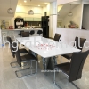 Luxury White Marble Dining Table | Sivec White | 8 Seaters | 8ft | Stain Free Marble Dining Table