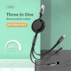 CC38A MULTICABLE - 3 IN 1 RETRACTABLE - 2.4A FAST CHARGE Cable