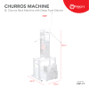 5L Churros Rack Machine with Deep Fryer Electric Churros Machine