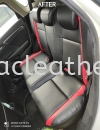 HONDA JAZZ ALL CUSHION REPLACE LEATHER BLACK & RED  Car Leather Seat