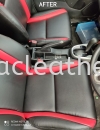 HONDA JAZZ ALL CUSHION REPLACE LEATHER BLACK & RED  Car Leather Seat