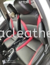 HONDA JAZZ ALL CUSHION REPLACE LEATHER BLACK & RED  Car Leather Seat