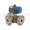 AT34x Flanged Ball Valve ANSI-150 JIS10K Pneumatic Actuator Valve AUTOMATIC VALVE