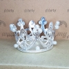 Mini Metal Crown * Silver (DU-MHB1-S) Diamond Crown Cake Decoration