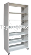 DOUBLE SIDED WITH PANEL 5 LEVEL LIBRARY RACK STEEL FURNITURE