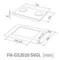 Gas Hob with 3 Adjustable Heating Powers (FH-GS2020 SVGL)