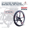 24 Electric Wheelchair Rear Rim Full Set 24x1.75 B Spare Part Wheelchair - Fresco Bike