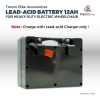 Lead-Acid 24V12AH Battery Replacement Spare Part Wheelchair - Fresco Bike